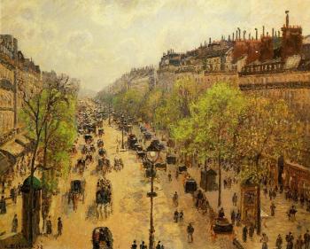 卡米耶 畢沙羅 Boulevard Montmartre, Spring